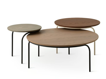 LXT08 - Low round wooden coffee table by LEOLUX LX - view 2